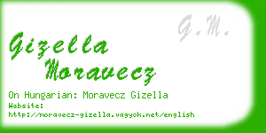 gizella moravecz business card